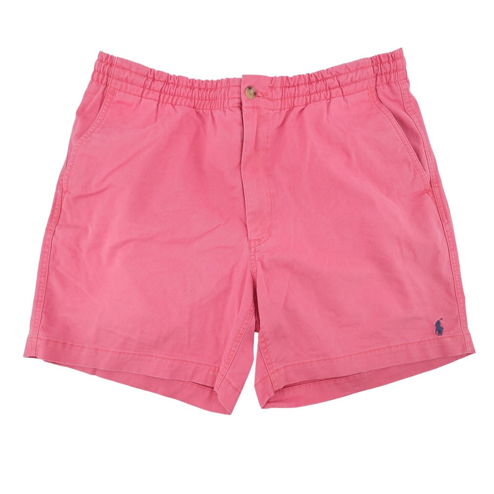 Polo Ralph Lauren Classic Fit 6" Chino Shorts Pink Mens Large Drawstring
